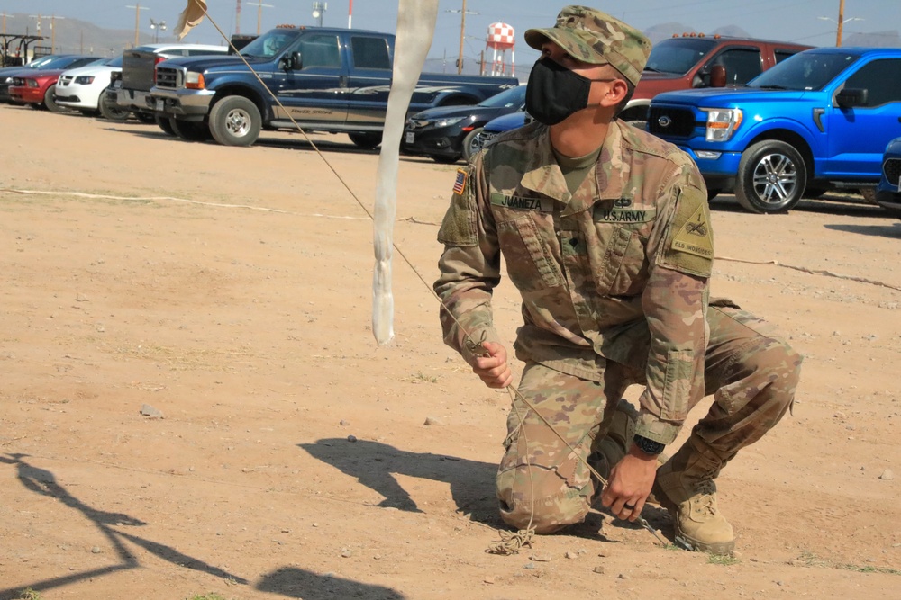 Soldiers at the Doña Ana Complex in New Mexico ensure communication efforts are maintained