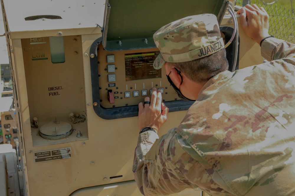 Soldiers at the Doña Ana Complex in New Mexico ensure communication efforts are maintained