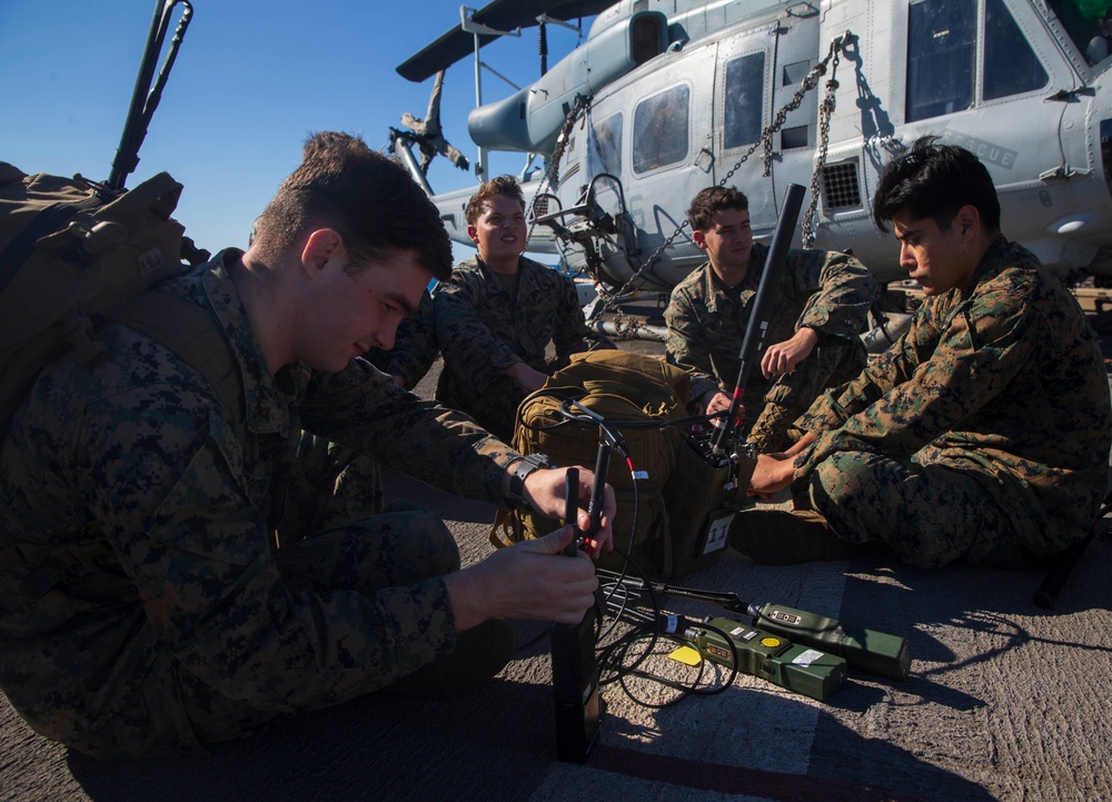 The 31st MEU conducts a Backpackable Electronic Attack Module Exercise (BEAM)