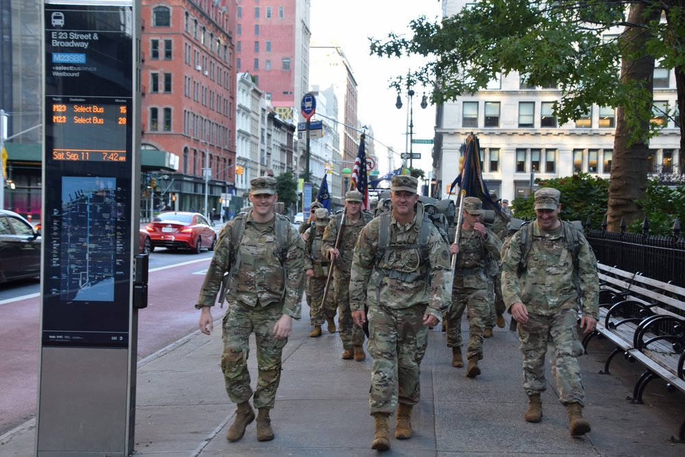 New York National Guard Soldiers honor 20th anniversary of 9/11 with a memorial ruck march