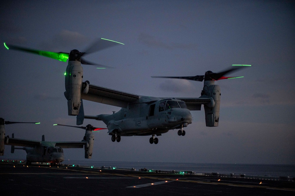 11th MEU ACE conducts routine flight operations aboard USS Essex (LHD 2)