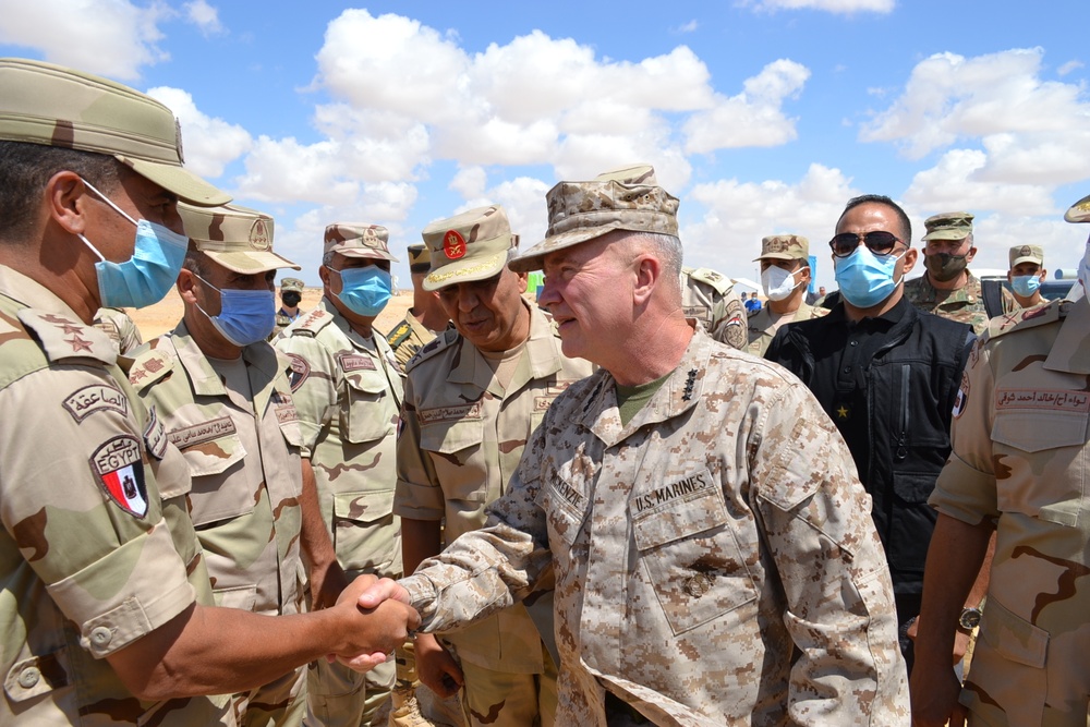 USCENTCOM Commander visits servicemembers participating in Bright Star 21 exercise