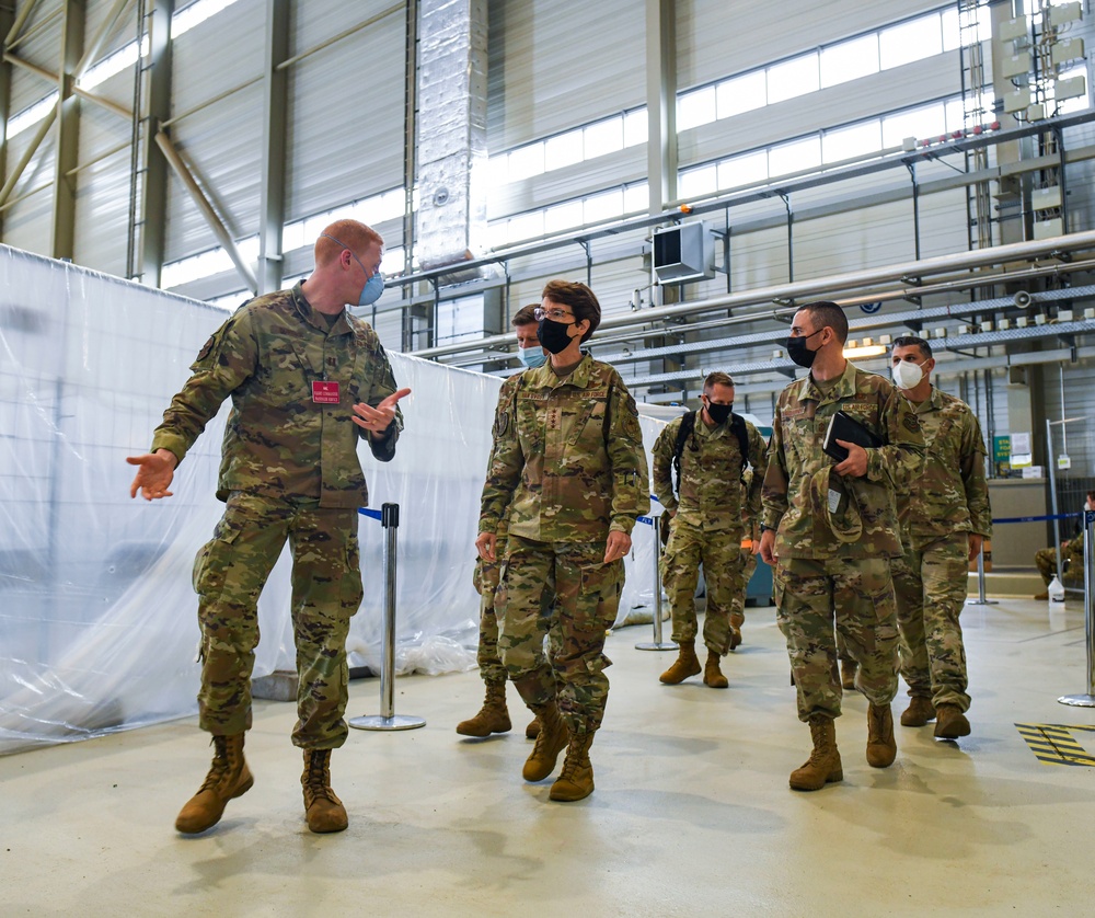 AMC Command team visits 521 AMOW during Operation Allies Refuge