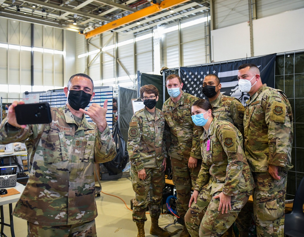 AMC Command team visits 521 AMOW during Operation Allies Refuge