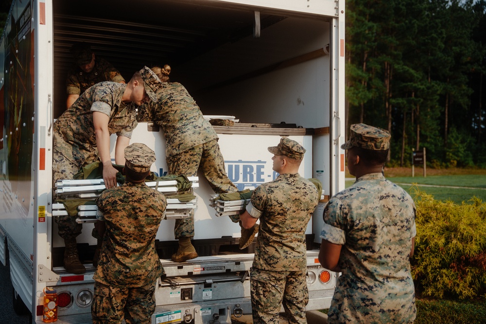 26th MEU ADVON arrives at Fort Pickett in support of Operation Allies Welcome