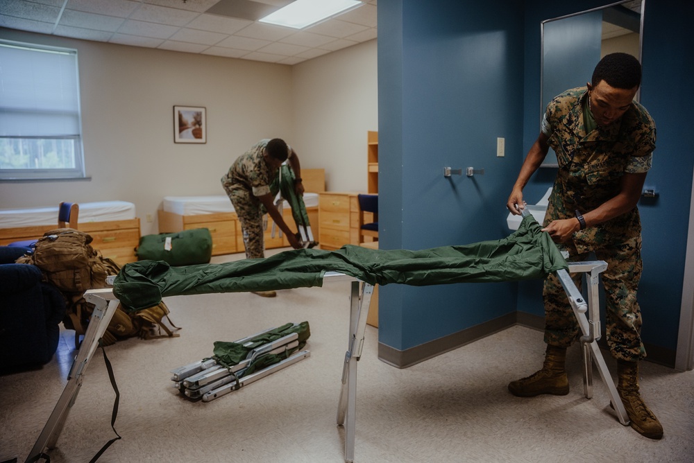 26th MEU ADVON arrives at Fort Pickett in support of Operation Allies Welcome