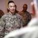 Lt. Gen. Paul Calvert coins Soldiers of Task Force Phoenix, 40th Combat Aviation Brigade at Camp Buehring