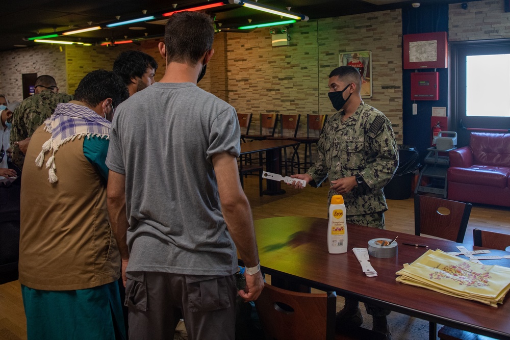 Evacuees from Afghanistan Depart NAVSTA Rota for the U.S.