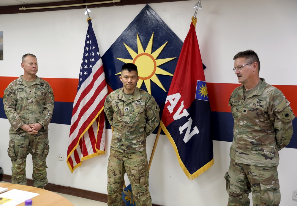 Task Force Phoenix Soldiers are recognized during coining ceremony
