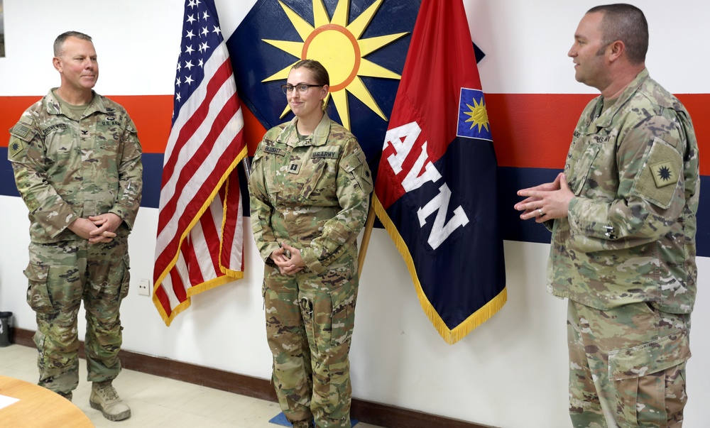 Task Force Phoenix Soldiers are recognized during coining ceremony