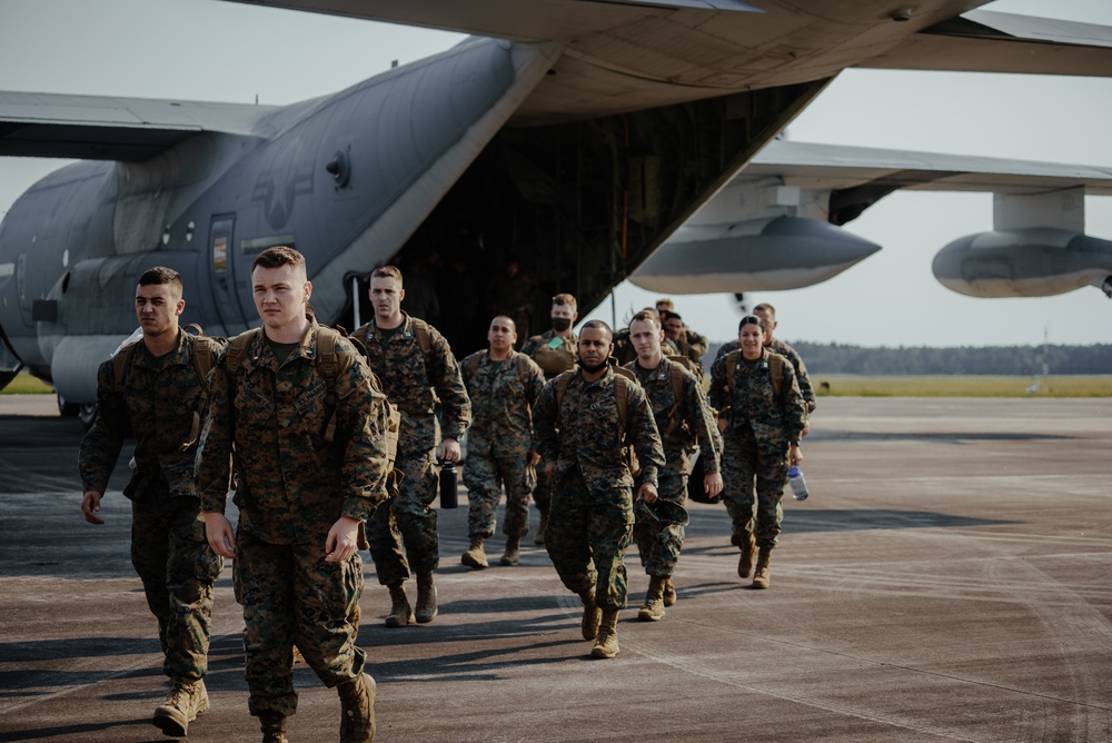 26th MEU command element arrives at Fort Pickett in support of Operation Allies Welcome