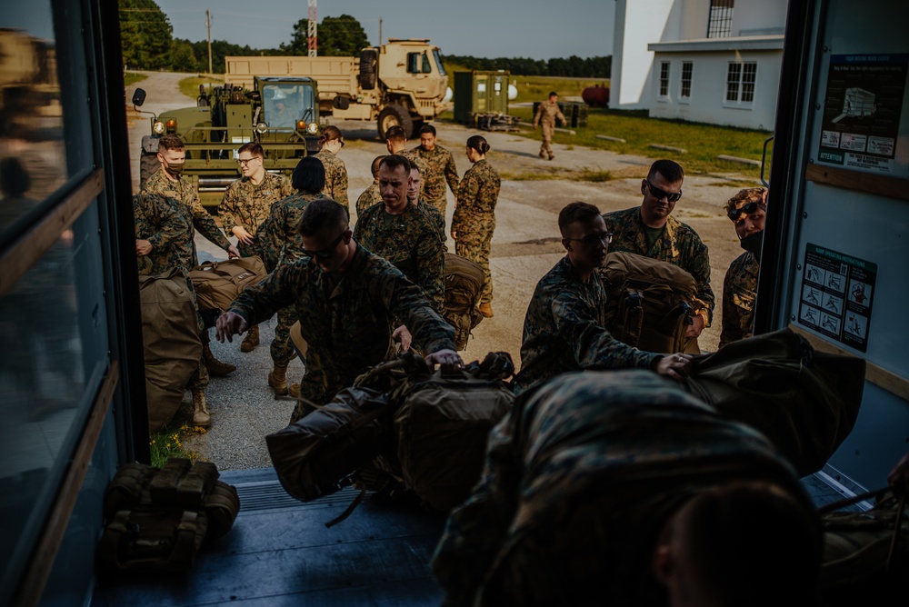 26th MEU command element arrives at Fort Pickett in support of Operation Allies Welcome