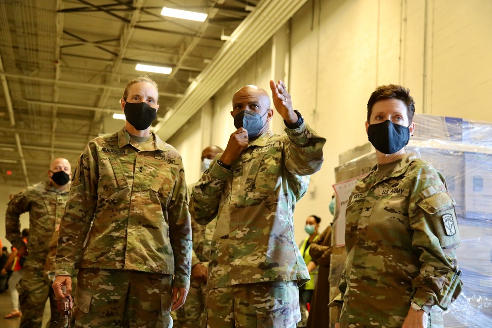 377th TSC CG Visits Afghan Evacuee site in Herndon, Virginia