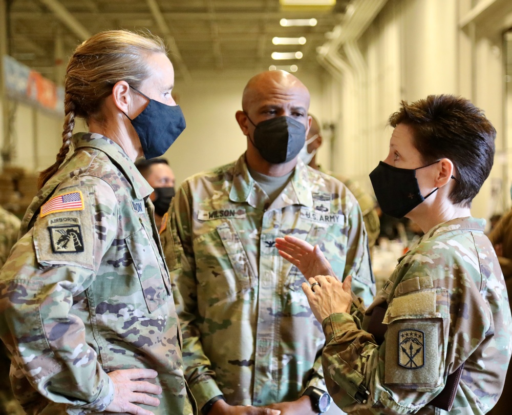 377th TSC CG Visits Afghan Evacuee site in Herndon, Virginia