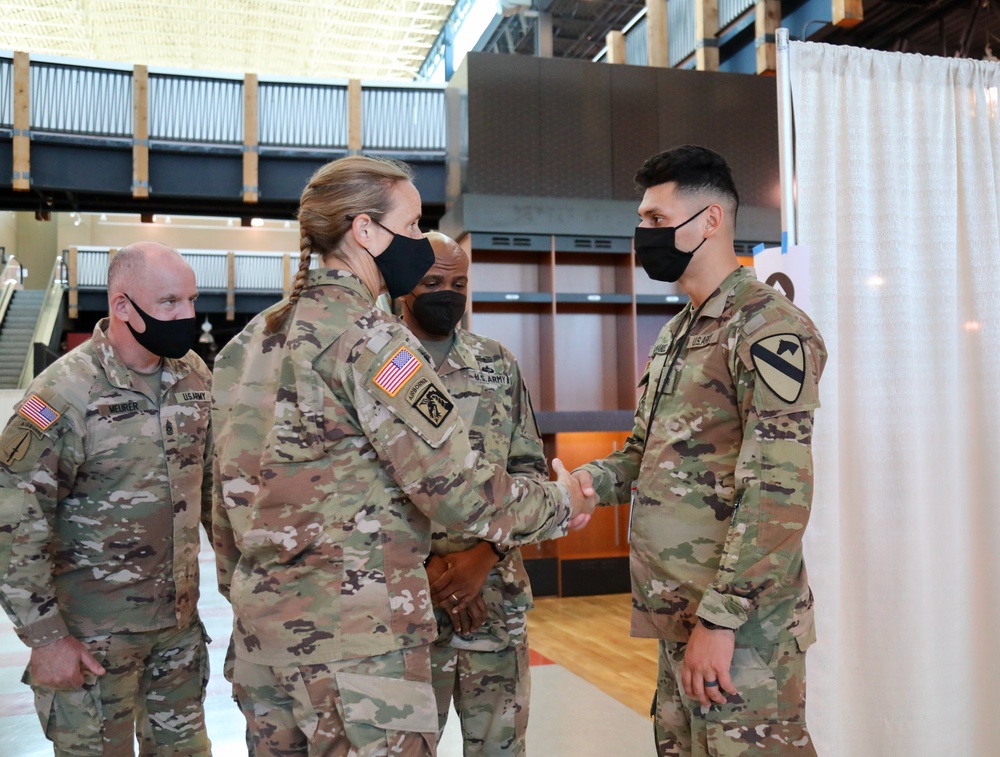 377th TSC CG Visits Afghan Evacuee site in Herndon, Virginia