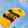 US Army Parachute Team Soldier makes jump into the Cleveland Airshow