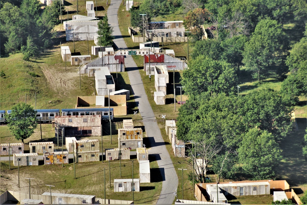 Aerial view of Fort McCoy training areas