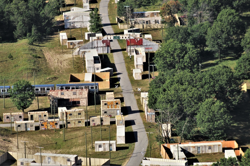 Aerial view of Fort McCoy training areas