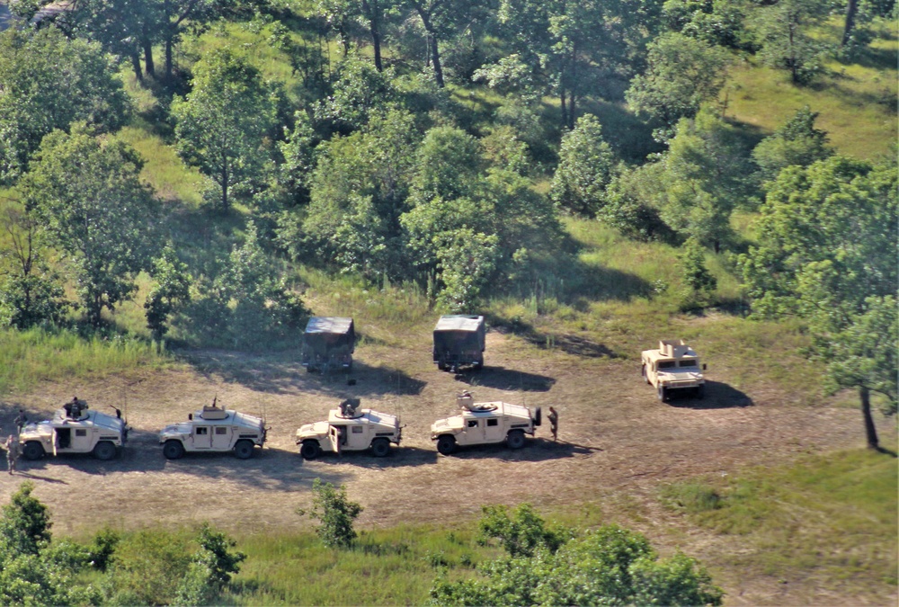 Aerial view of Fort McCoy training areas