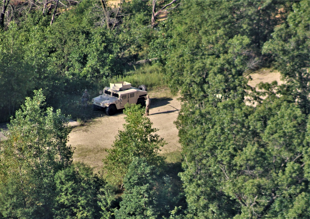 Aerial view of Fort McCoy training areas