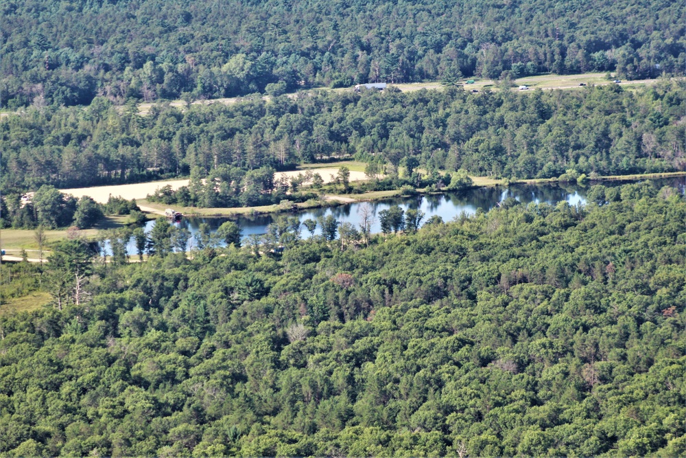 Aerial view of Fort McCoy training areas