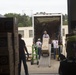 Volunteers unload donations at the National Guard armory