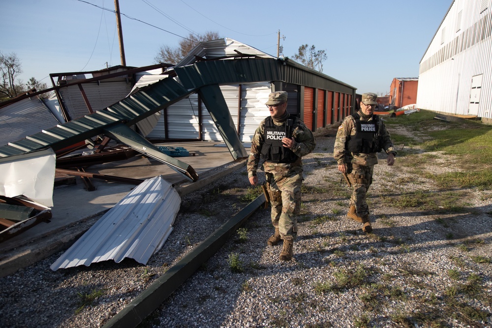 Alabama National Guard 214th Military Police assist Sherif's Deputies after Hurricane Ida