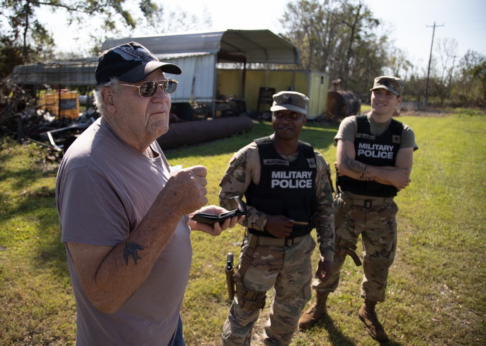 Alabama National Guard 214th Military Police assist Sheriff's Deputies after Hurricane Ida