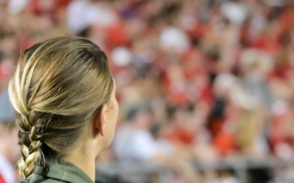 Wisconsin Air National Guardsmen featured at UW Badger game