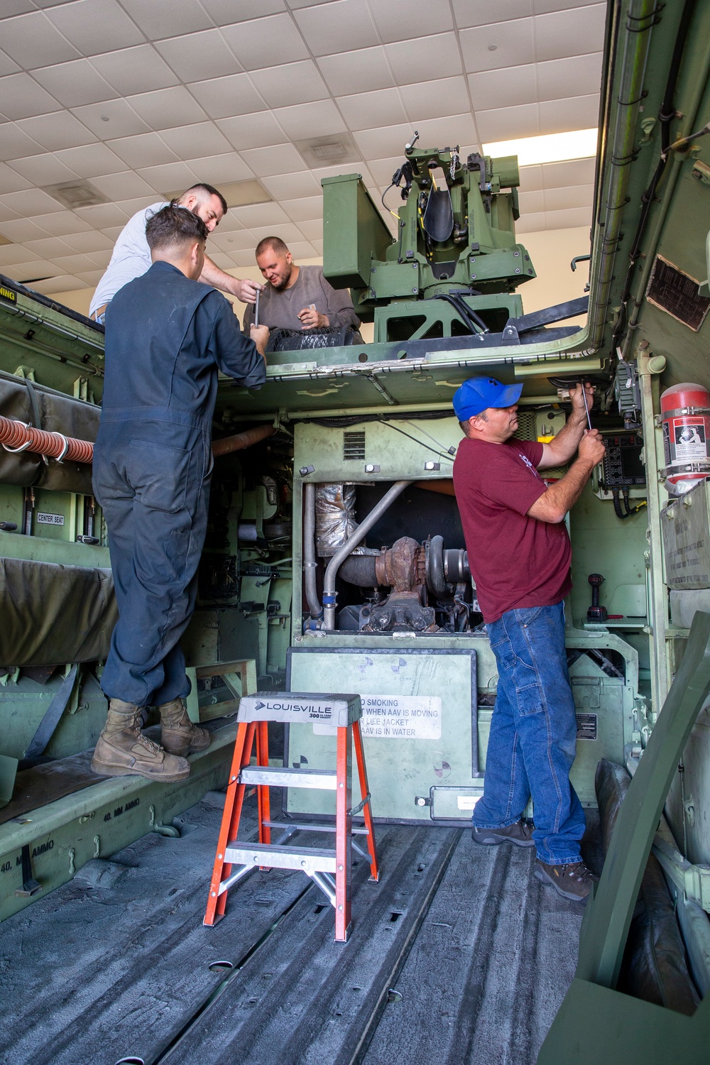 Tobyhanna contractors install CROWS systems on Marine AAVs