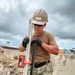 U.S. Navy Seabees with NMCB-5 build a schoolhouse