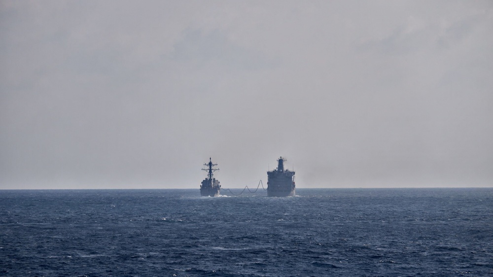 USS Chafee (DDG 90) Conducts Replenishment-At-Sea