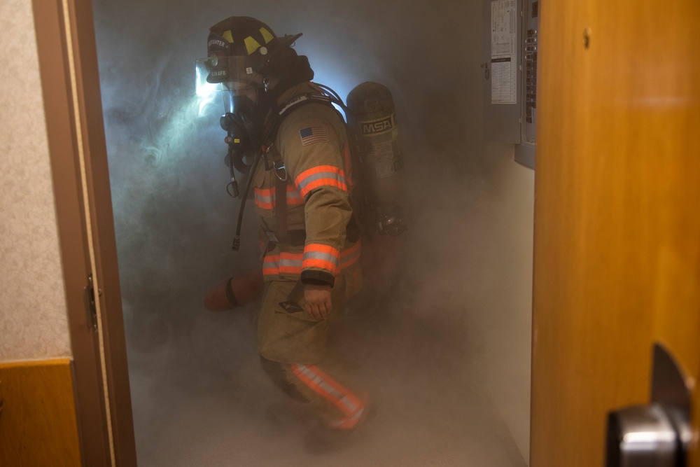 51st CES fire protection Airmen beat the simulated heat