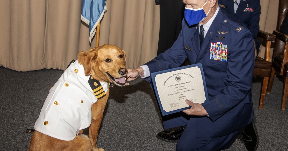 Uniformed Services University's Facility Dog’s Promotion a Howling Success