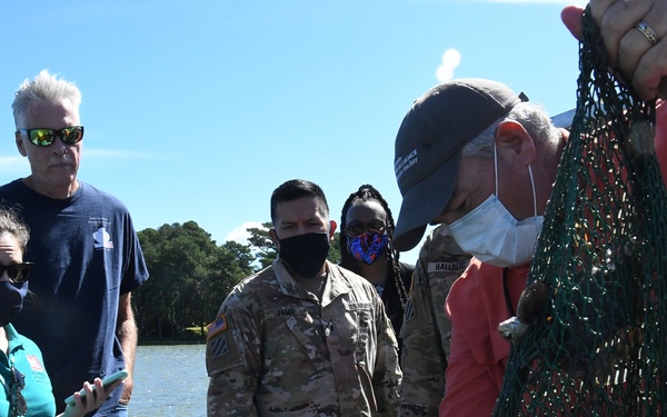 Norfolk District, USACE commander treated to Chesapeake Bay Foundation tour