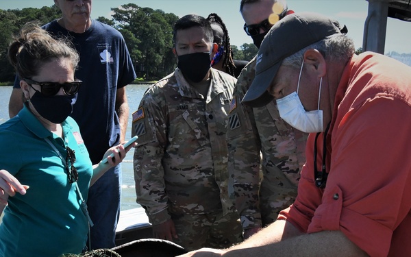 Norfolk District, USACE commander treated to Chseapeake Bay Foundation tour