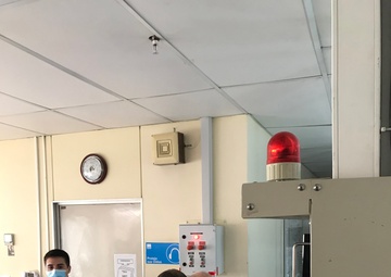 MDSU 2 Sailor Inspects Chilean Naval Hospital's Recompression Chamber