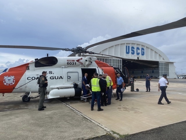 Coast Guard Air Station Borinquen aircrew rescues swimmer in distress in Aguadilla, Puerto Rico