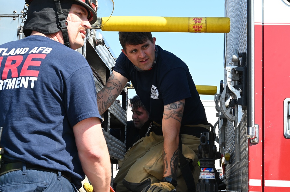 KAFB Firefighters conduct training for real world incidents