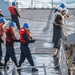 USS Mustin Sailors Hold P&amp;D Line During Underway Replenishment