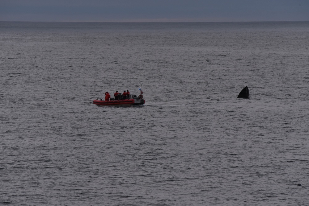 Coast Guard Cutter Healy crew member operations, during the first part of their Northwest Passage Deployment