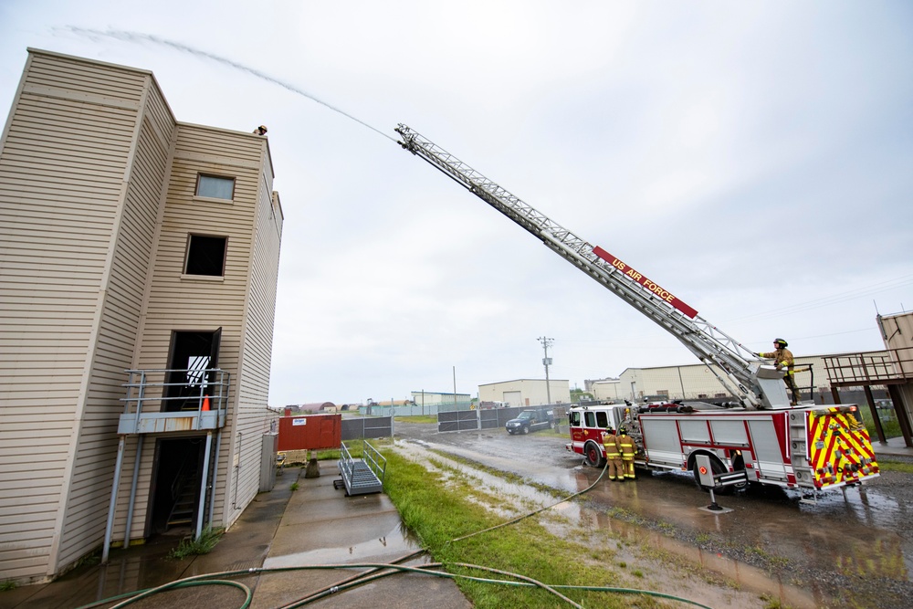 8 CES Fire Dawgs hone skills to protect the Wolf Pack