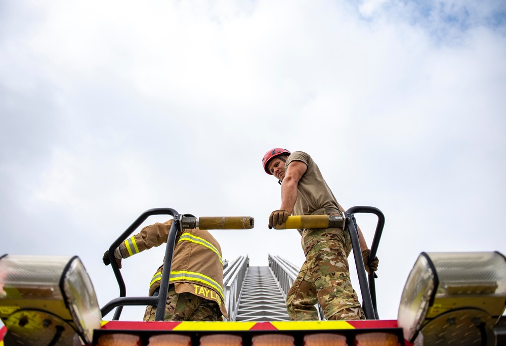 8 CES Fire Dawgs hone skills to protect the Wolf Pack