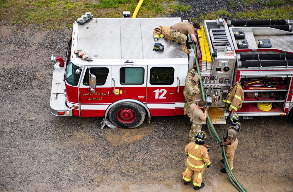 8 CES Fire Dawgs hone skills to protect the Wolf Pack