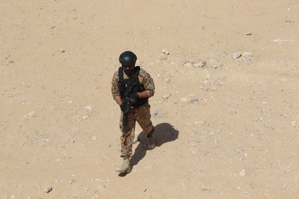 Military Operations in Urban Terrain (MOUT/rehearsal)- U.S., Egyptian and multinational partners rehearse combined arms scenarios during Bright Star 21