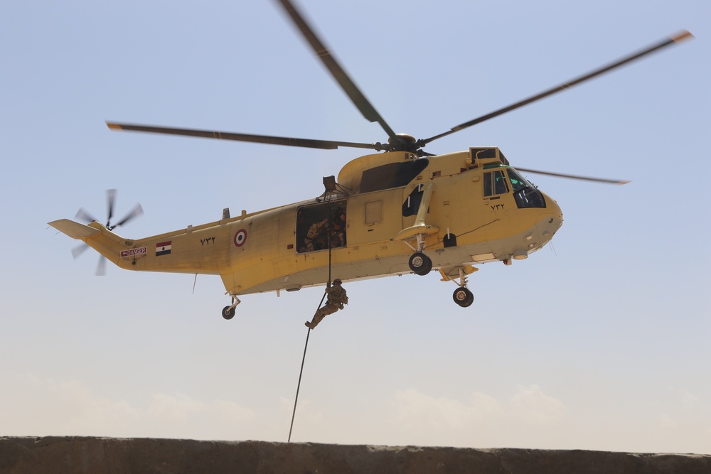 Military Operations in Urban Terrain (MOUT/rehearsal)- U.S., Egyptian and multinational partners rehearse combined arms scenarios during Bright Star 21