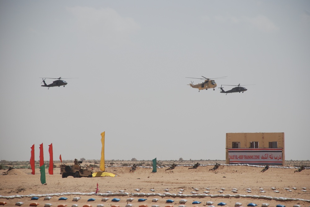Military Operations in Urban Terrain (MOUT/rehearsal)- U.S., Egyptian and multinational partners rehearse combined arms scenarios during Bright Star 21