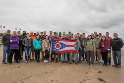 174th Air Defense Artillery HHC explores the terrain on D-Day staff ride