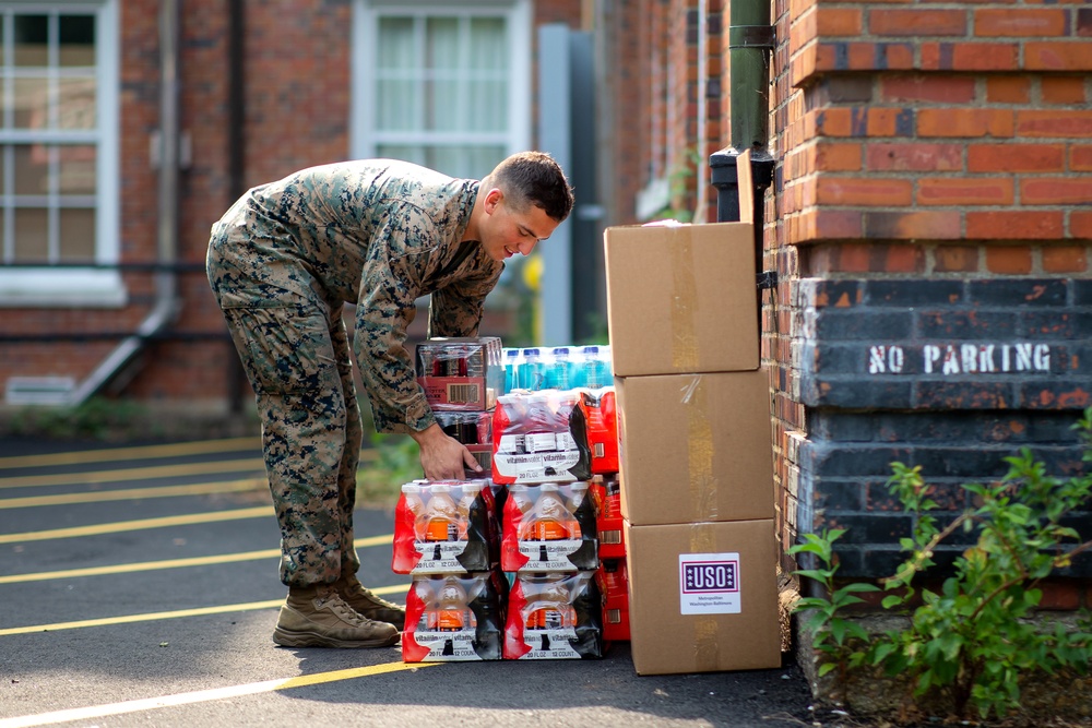 USO Donates to Marines Supporting Operation Allies Welcome