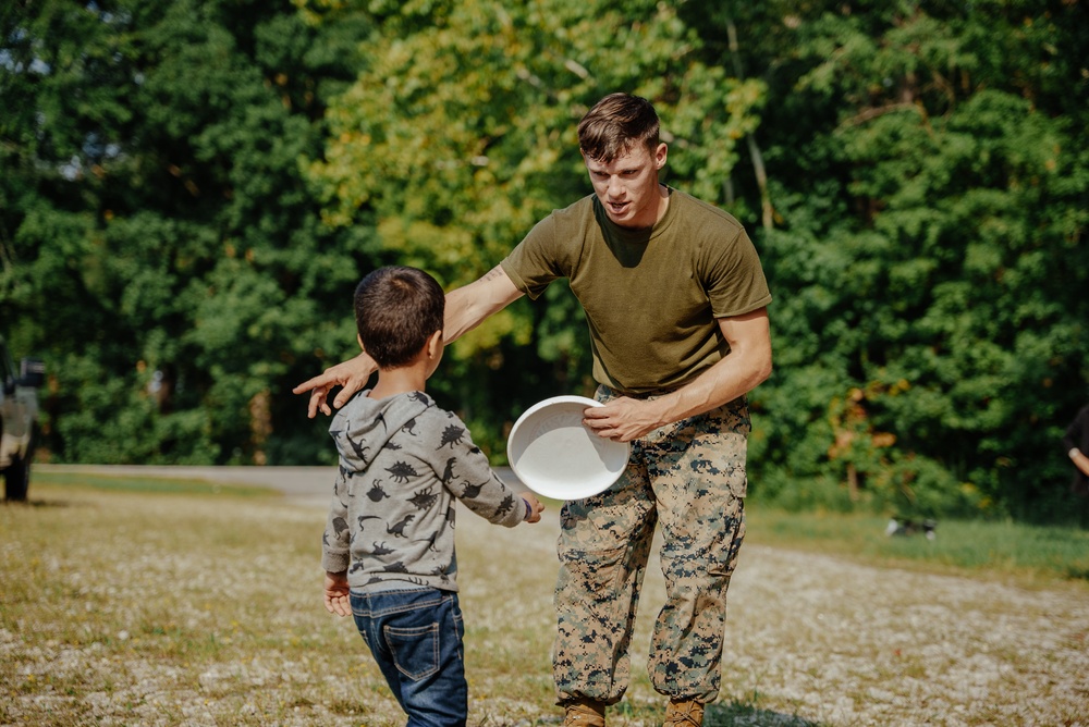 26th MEU Marines play sports with Afghan children during Operation Allies Welcome